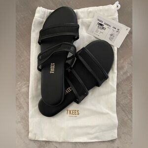 TKEES Black Strappy Sandals